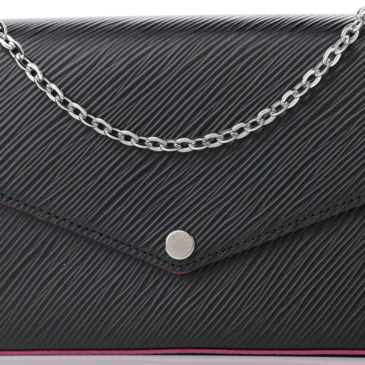 Louis Vuitton Epi Pochette Felicie Black Hot Pink 9 of 11