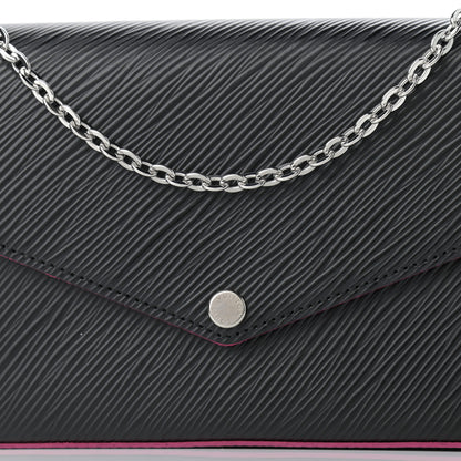 Louis Vuitton Epi Pochette Felicie Black Hot Pink 9 of 11