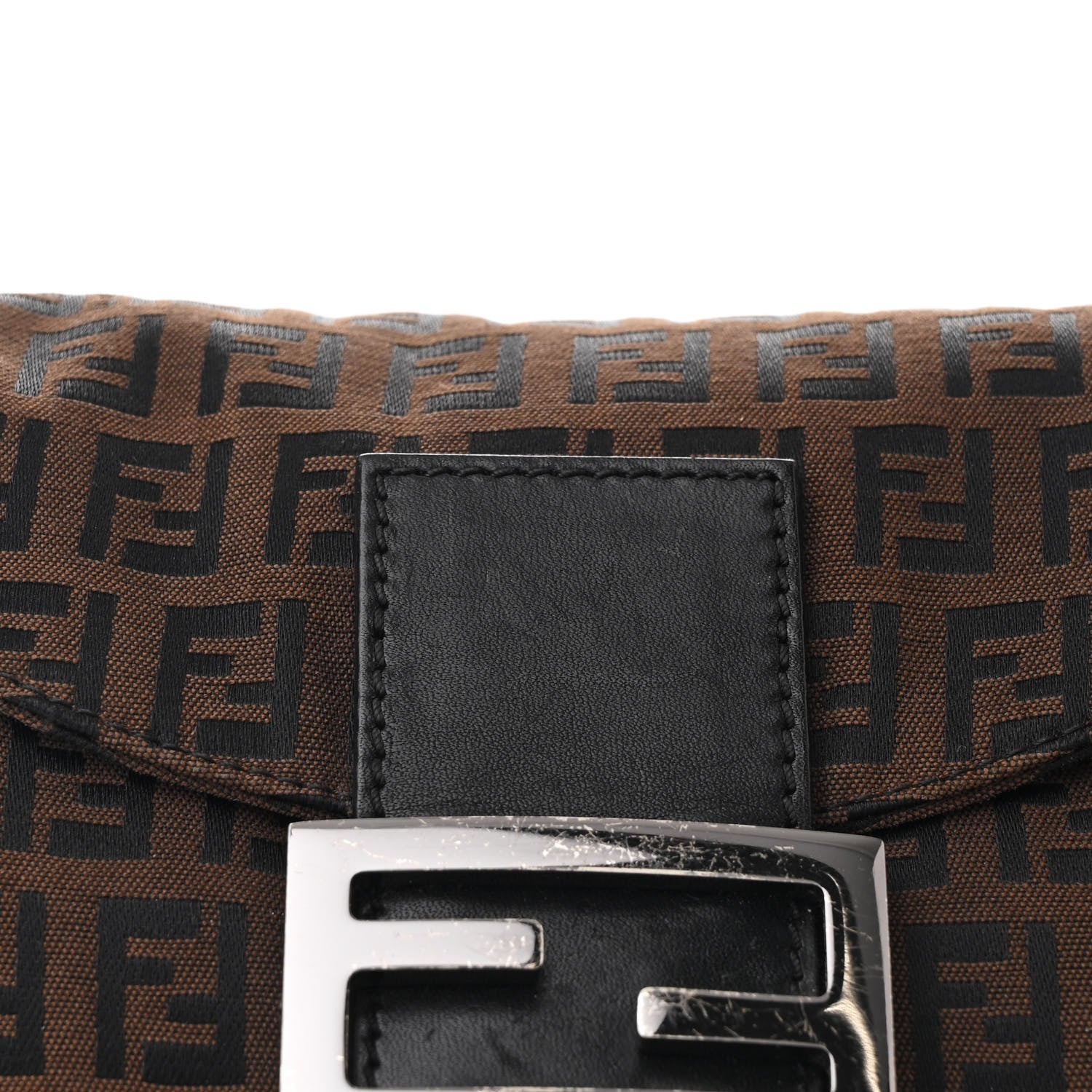 Fendi Zucchino Vitello Mama Baguette Black Moro 7 of 12