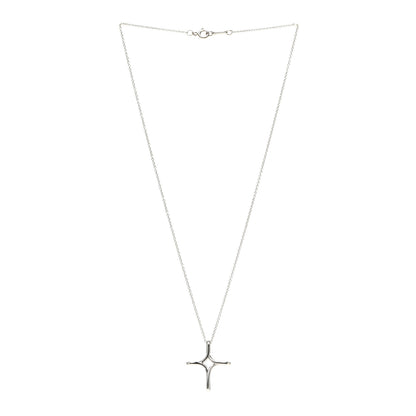 Tiffany Sterling Silver Elsa Peretti Infinity Cross Pendant Necklace 3 of 5