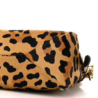 Prada Calf Hair Leopard Print Medium Aimee Shoulder Bag Honey 11 of 15