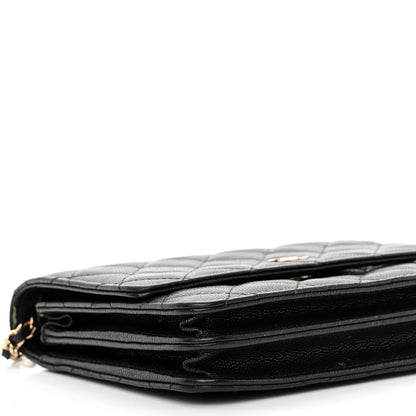 Chanel Caviar Quilted Square Wallet On Chain WOC Black 9 of 13
