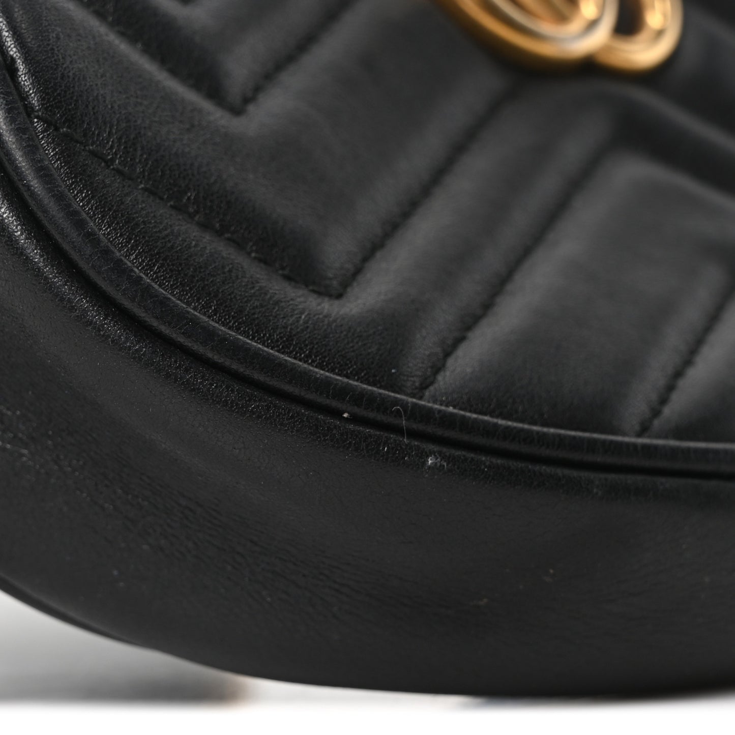 Calfskin Matelasse GG Marmont Belt Bag 75 30 Black