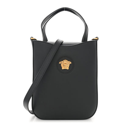 Versace Calfskin La Medusa Top Handle Hobo Black 1 of 11