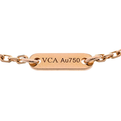 Van Cleef & Arpels 18K Rose Gold Carnelian Sweet Alhambra Bracelet 3 of 5