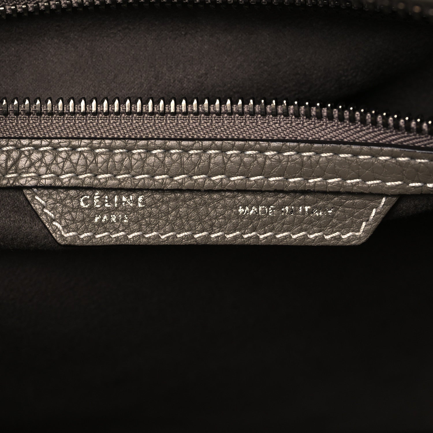 Celine Pebbled Calfskin Mini Luggage Souris 5 of 8