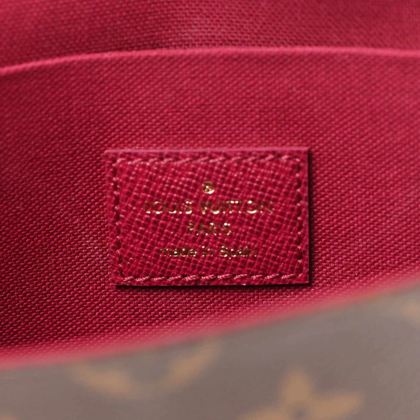 Monogram Pochette Felicie Chain Wallet Fuchsia