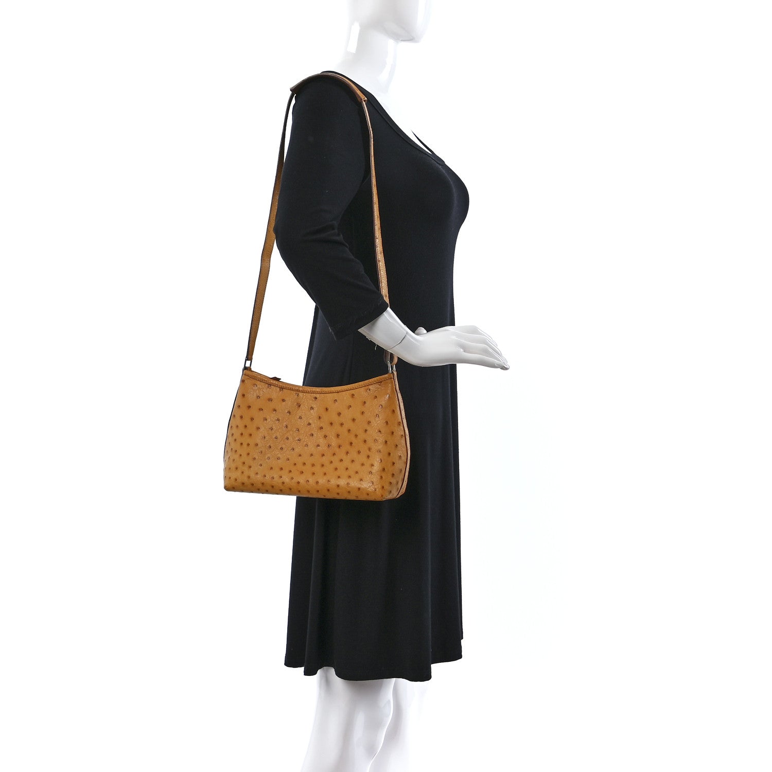 Hermes Ostrich Berlingot 23 PM Saffron 2 of 10