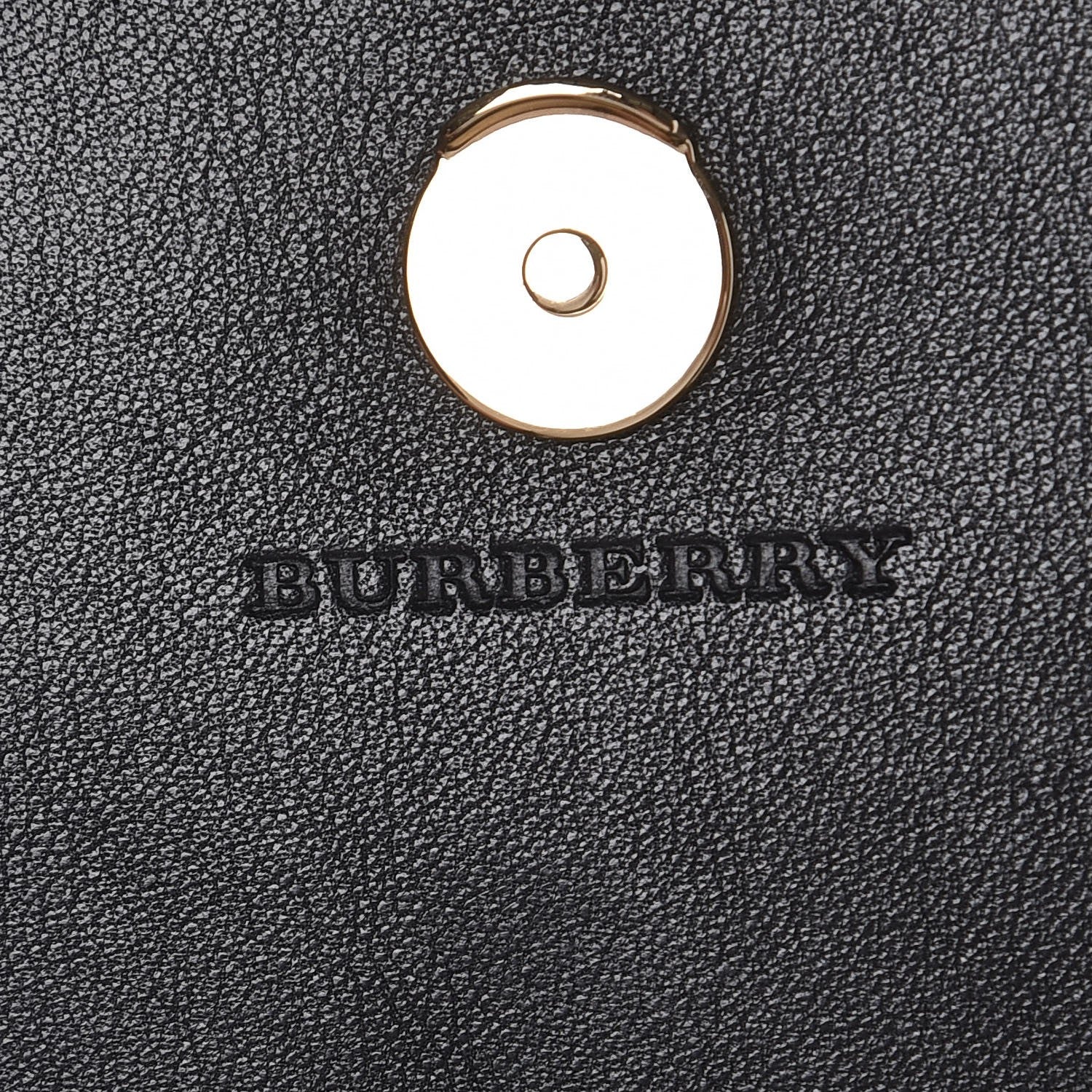 Burberry Calfskin House Check Henley Wallet On Chain Black 6 of 7
