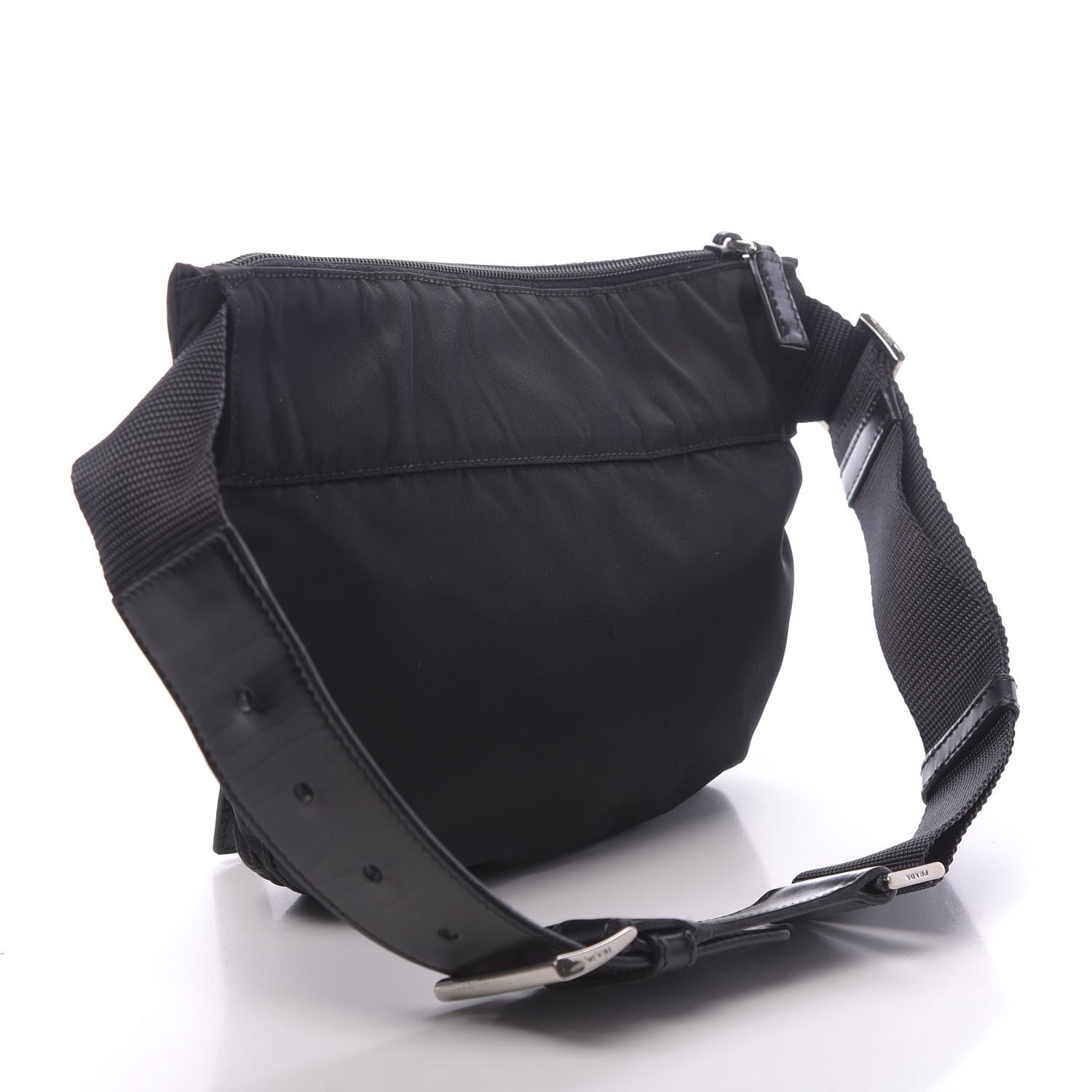 Prada Tessuto Nylon Saffiano Belt Bag Black 4 of 12