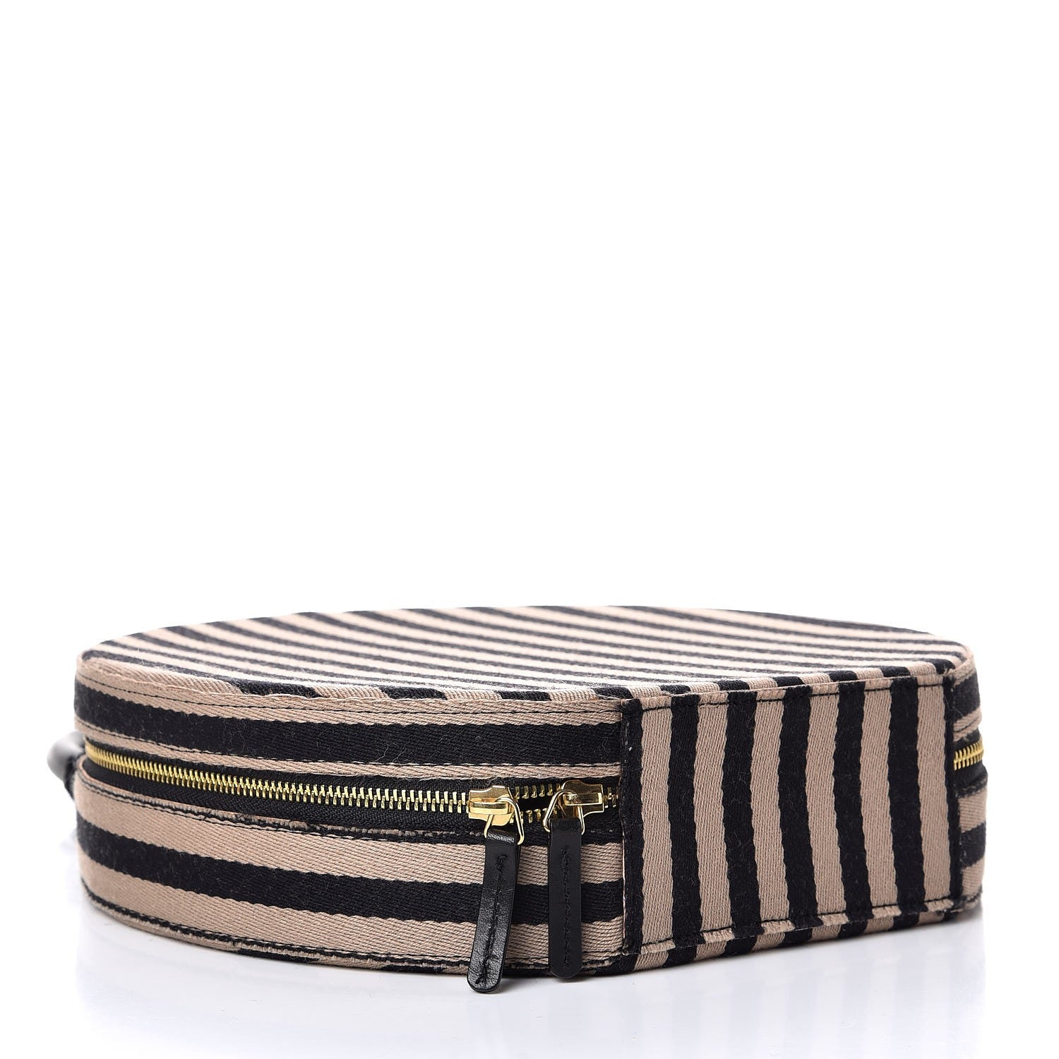 Mansur Gavriel Canvas Striped Girard Circle Bag Black 4 of 6