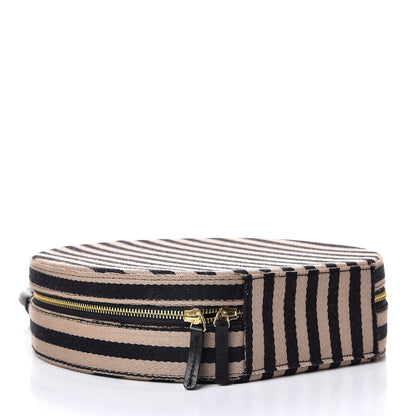 Mansur Gavriel Canvas Striped Girard Circle Bag Black 4 of 6