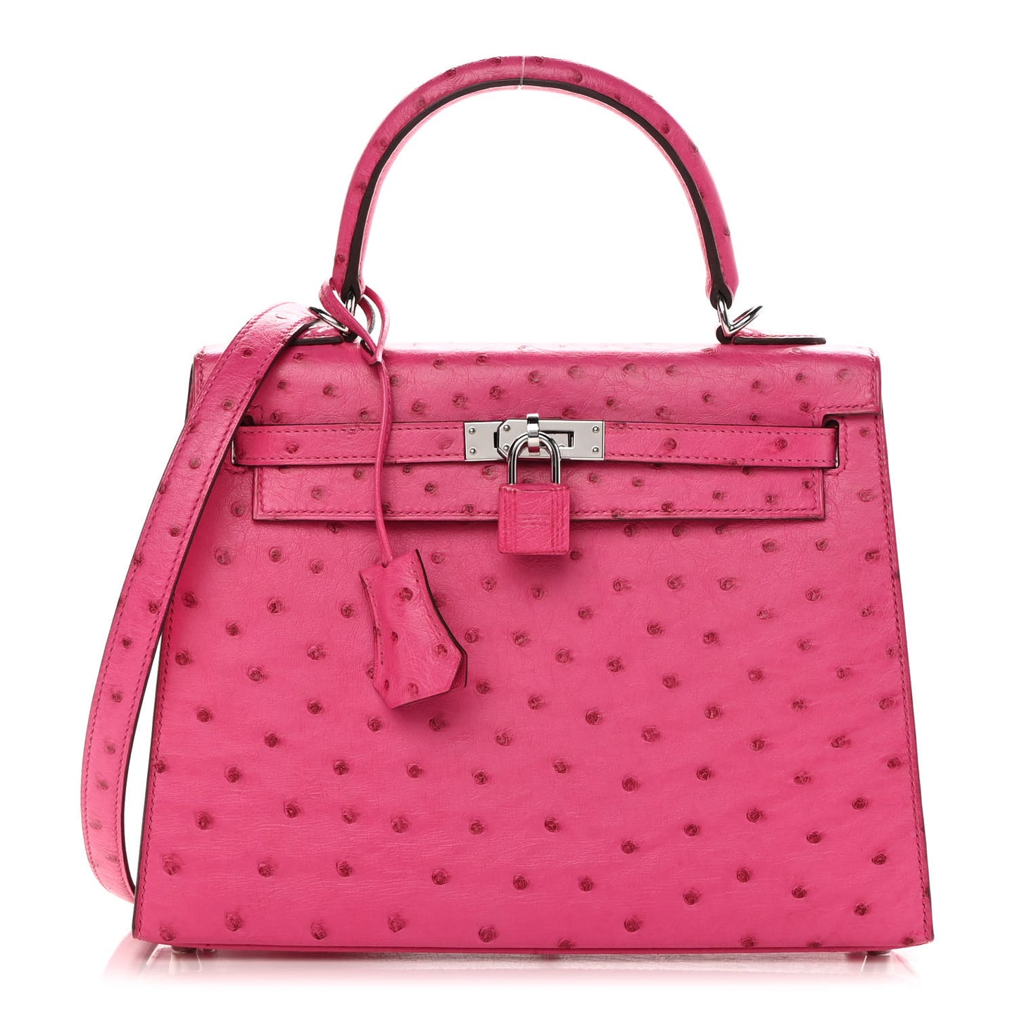 Ostrich Kelly Sellier 25 Rose Tyrien