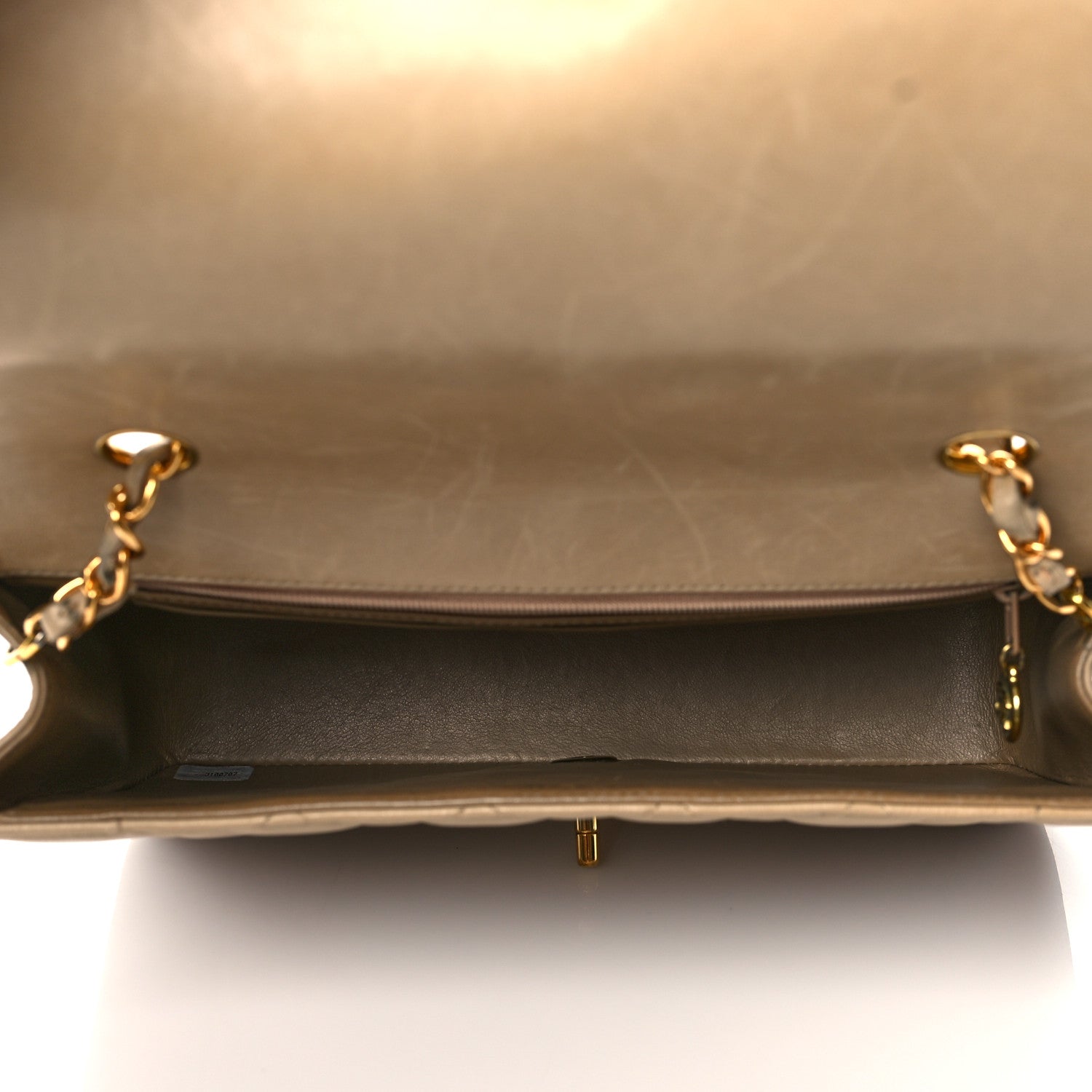 Chanel Lambskin Quilted Medium Single Flap Beige 4 of 17