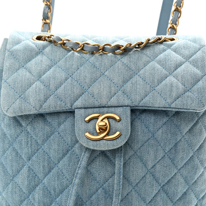 Chanel Washed Denim Quilted Small Urban Spirit Backpack Light Blue 8 of 10