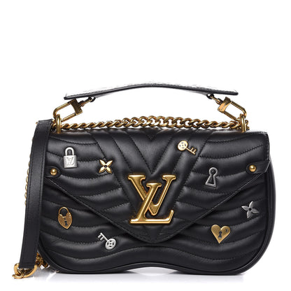 Louis Vuitton Calfskin Love Lock New Wave Chain MM Black 1 of 10