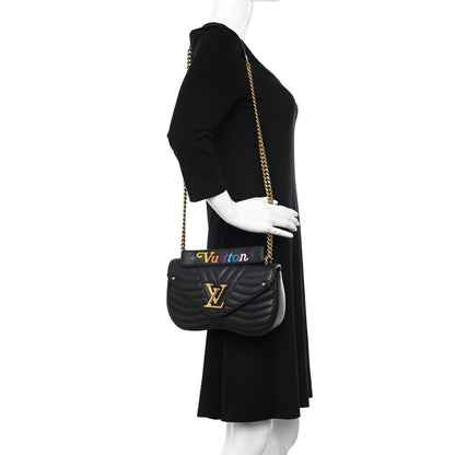 Louis Vuitton Calfskin New Wave Chain MM Black 2 of 11