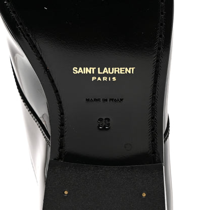 Saint Laurent Patent Baltimora Lace Up Derby Shoes 38 Black 8 of 9