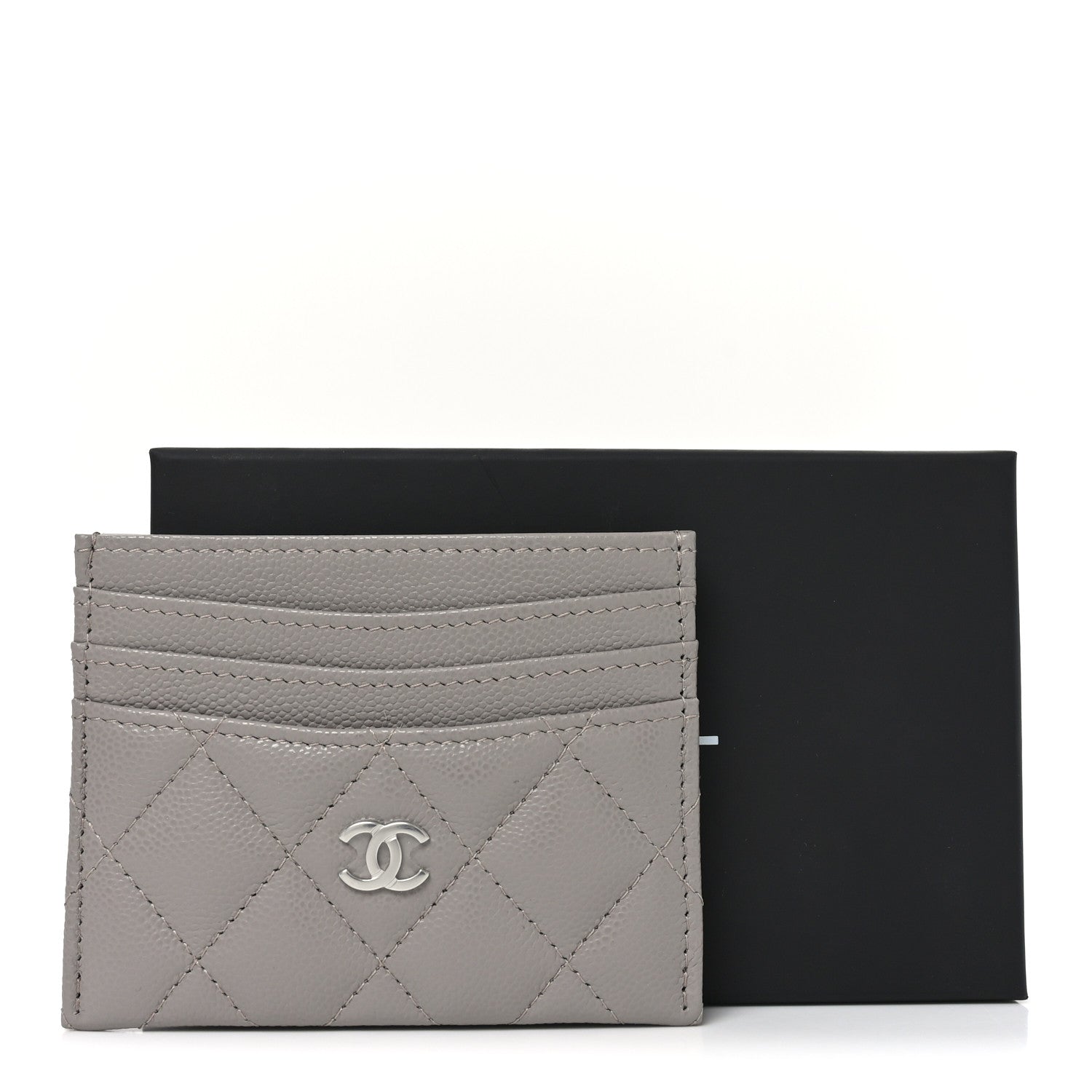 Chanel Caviar Quilted Multi Card Holder Dark Grey 9 of 9