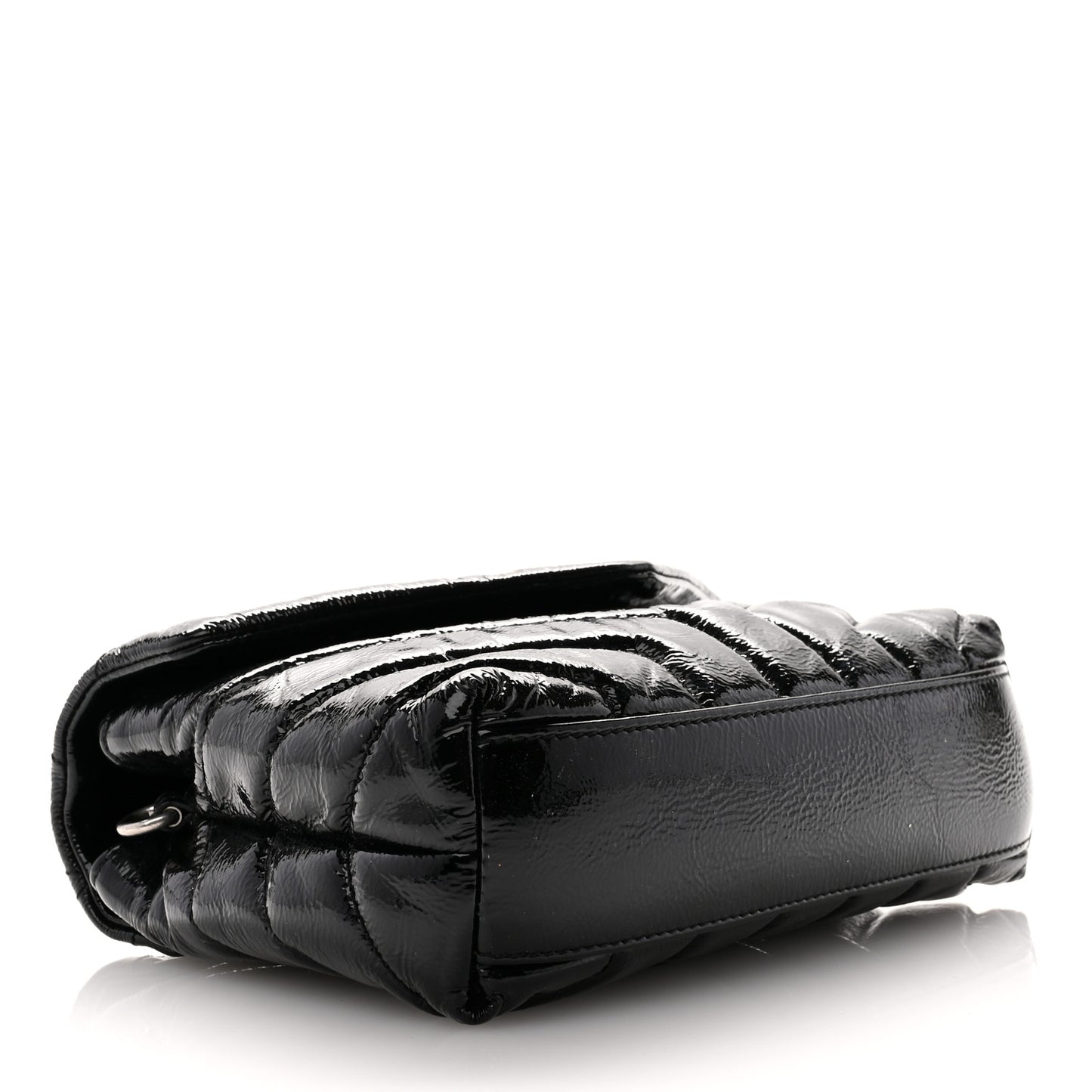 Patent Y Quilted Monogram Toy Loulou Crossbody Bag Black