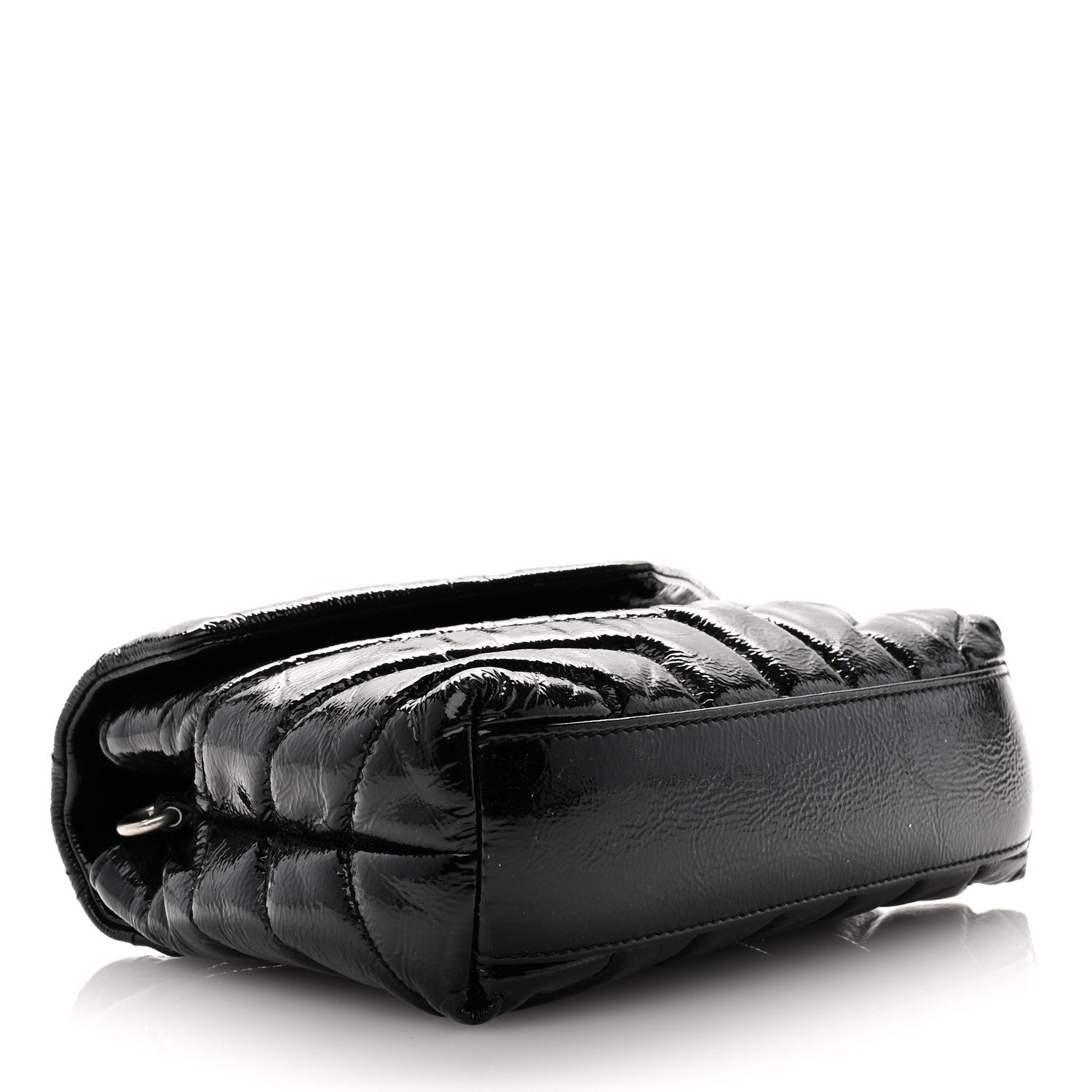 Saint Laurent Patent Y Quilted Monogram Toy Loulou Crossbody Bag Black 4 of 11