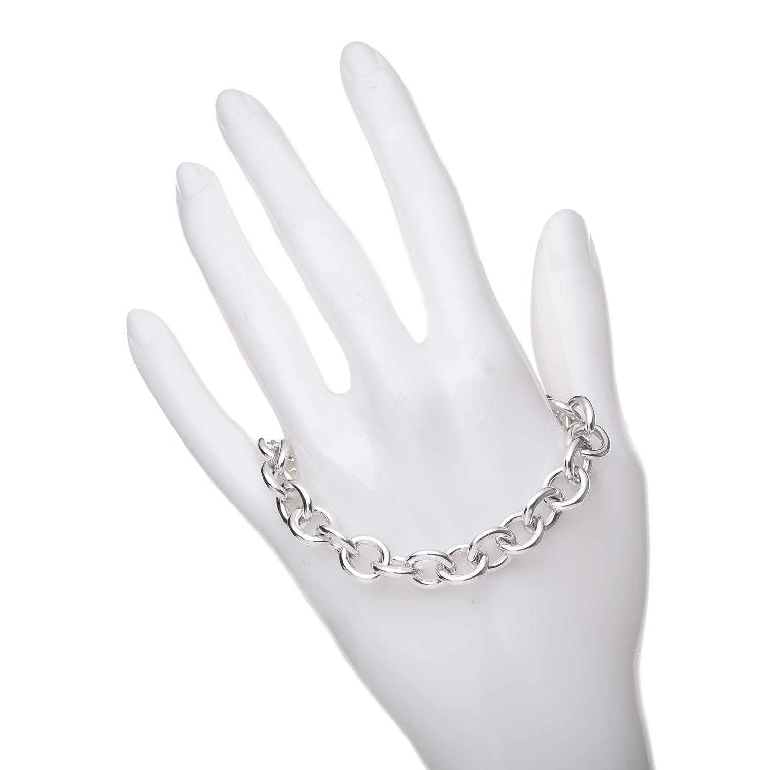 Tiffany Sterling Silver Heart Tag Charm Bracelet 2 of 4