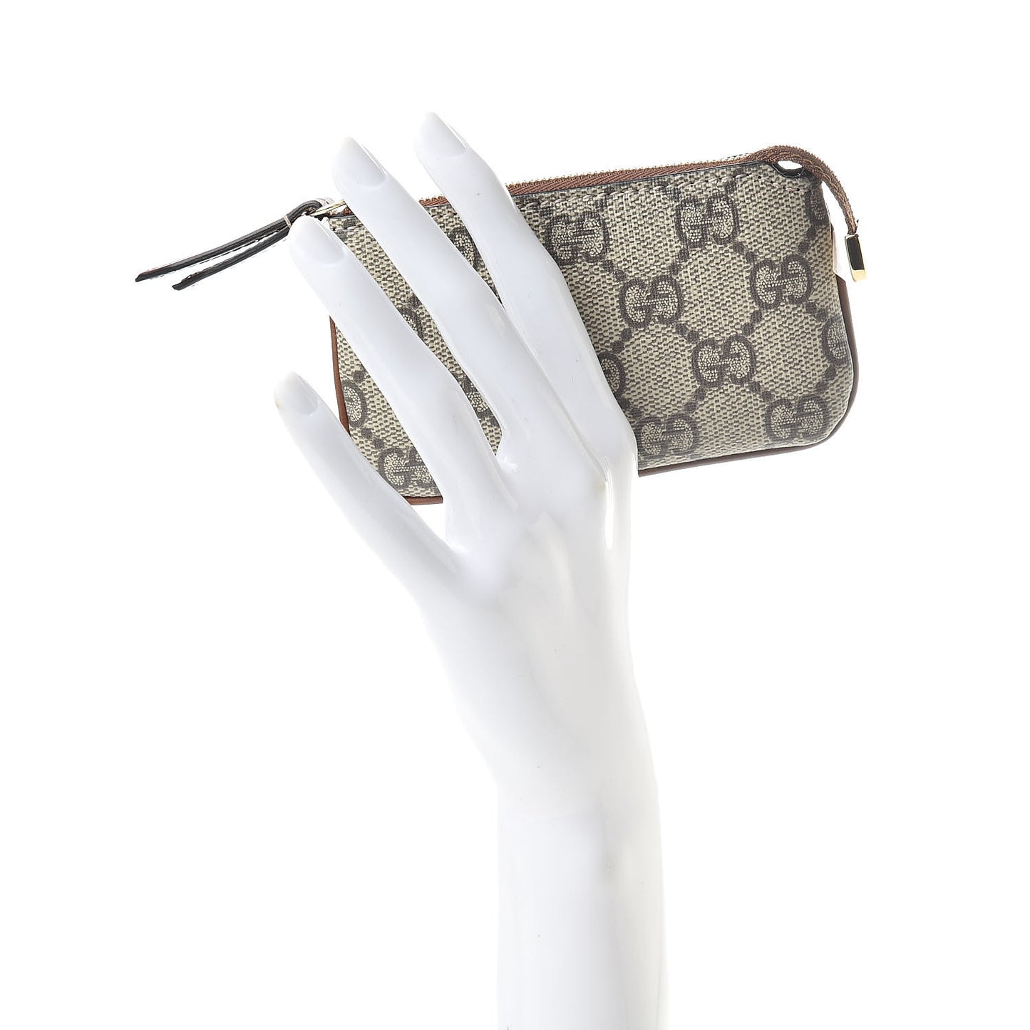 GG Supreme Monogram Key Case Brown
