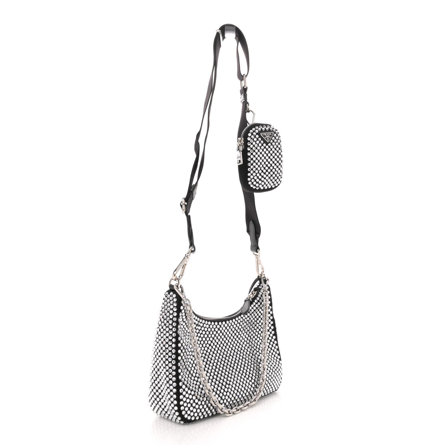 Satin Crystal Re-Edition 2005 Shoulder Bag Cristal