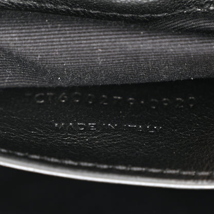 Saint Laurent Sheepskin Matelasse Chevron Monogram Medium College Bag Black 7 of 13