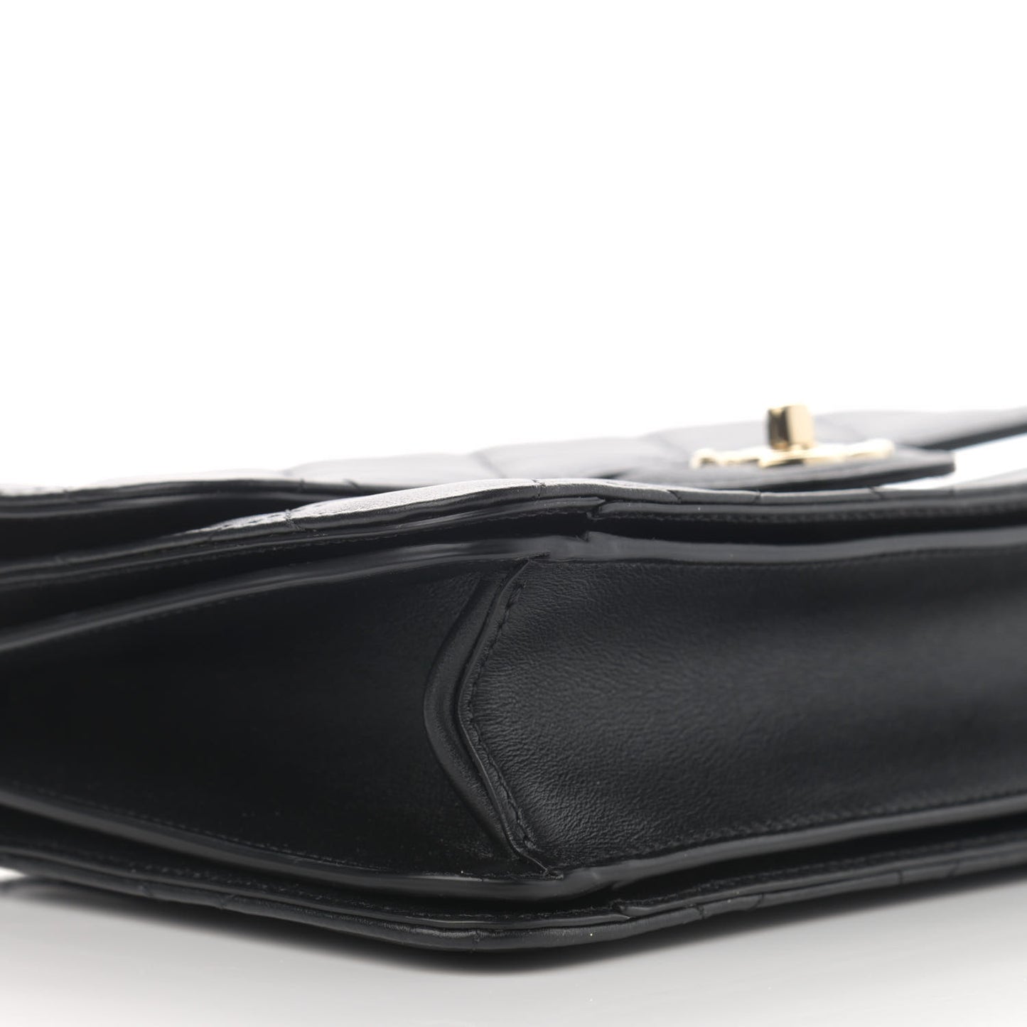 Calfskin Quilted Coco Lady Flap Black