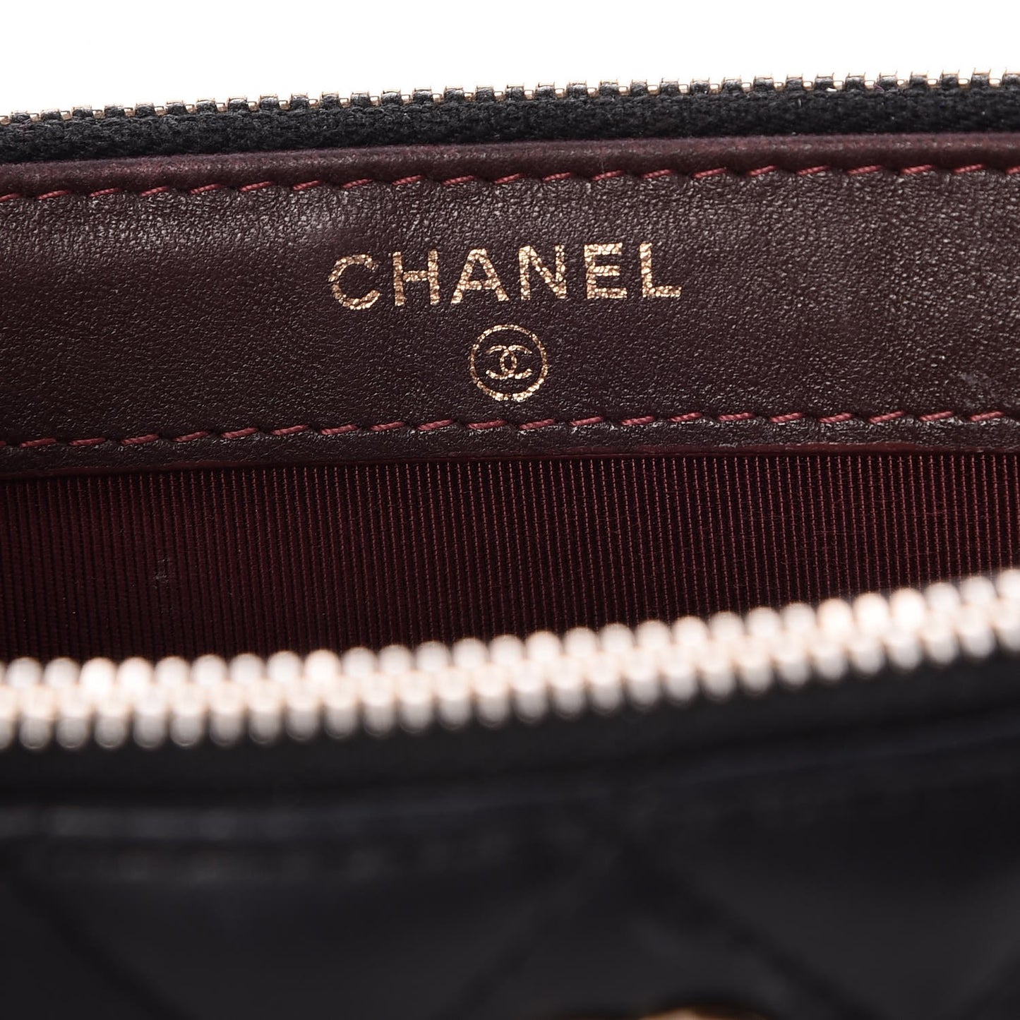 Lambskin Quilted Small Clutch With Chain Black