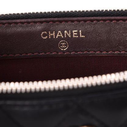 Chanel Lambskin Quilted Small Clutch With Chain Black 7 of 9