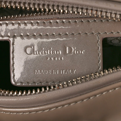 Christian Dior Pearlized Patent Cannage Medium Lady Dior Grey 5 of 9