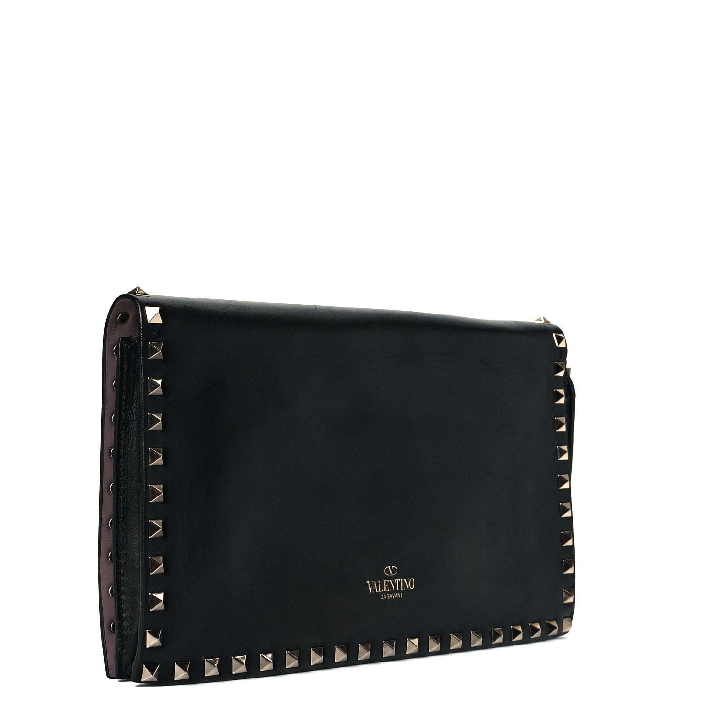 Valentino Garavani Nappa Rockstud Wristlet Clutch Black 3 of 8