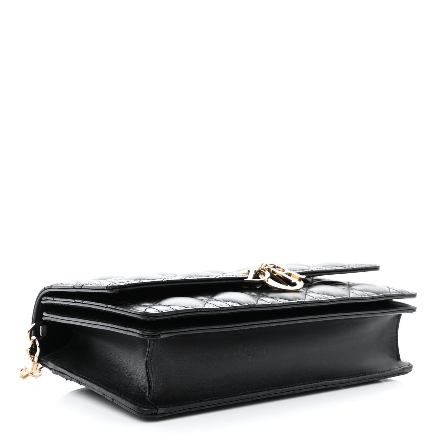 Christian Dior Lambskin Cannage Miss Dior Chain Pouch Black 4 of 12