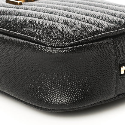 Saint Laurent Grain De Poudre Matelasse Monogram Mini Lou Camera Bag Black 10 of 10