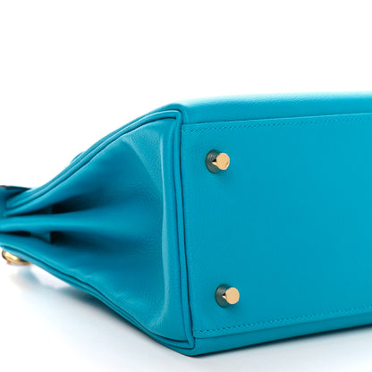 Hermes Evercolor Kelly Retourne 28 Bleu Frida 5 of 9