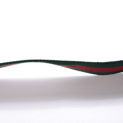 Gucci Nylon Calfskin Double G Web 40mm Belt 85 34 Green Red Cuir 5 of 11