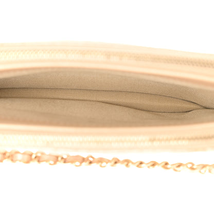 Chanel Metallic Lambskin Quilted Small Clutch With Chain Gold 5 of 13
