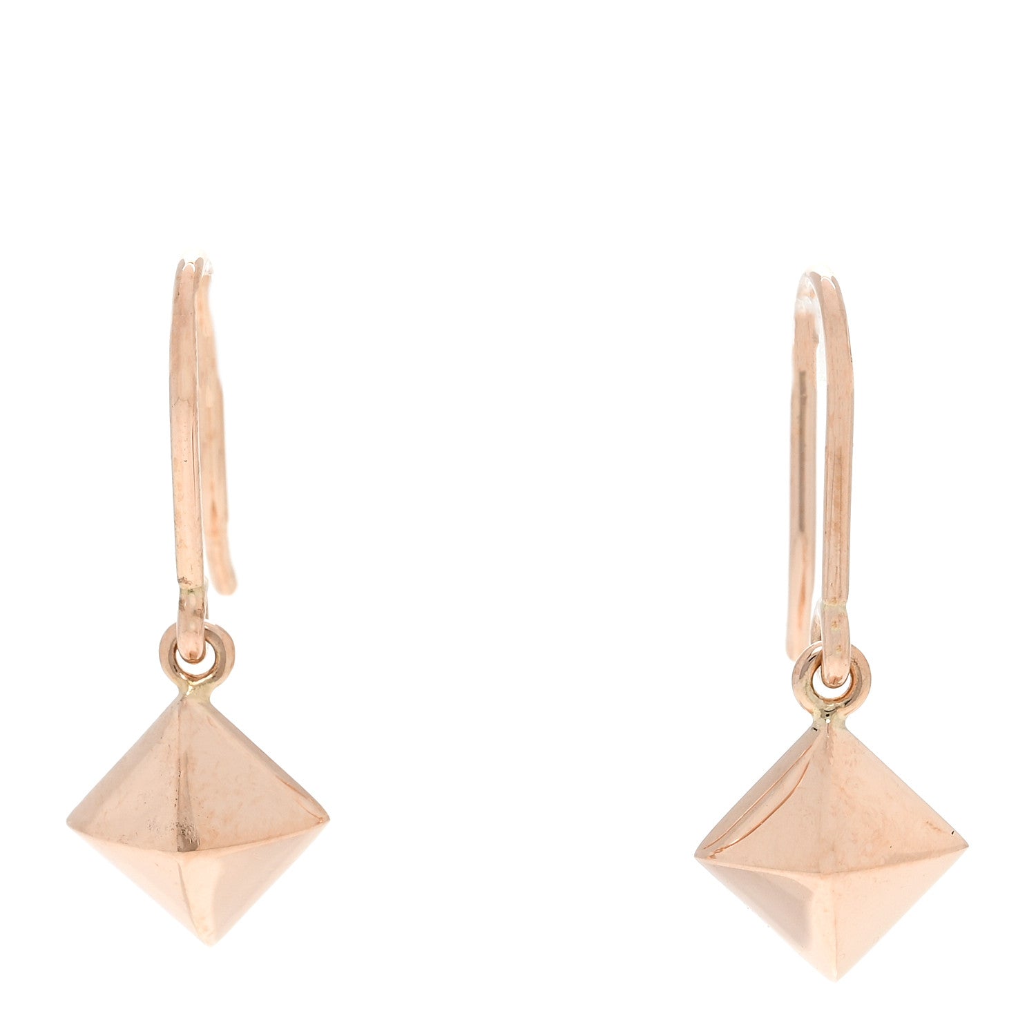 Hermes 18K Rose Gold Clou d'H Drop Earrings 1 of 4