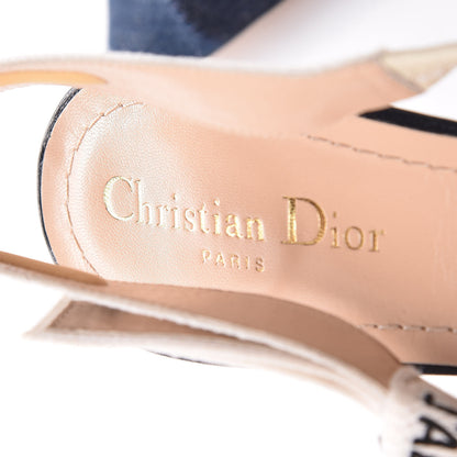 Christian Dior Denim Ribbon Patchwork J'Adior Slingback 65mm Pumps 39.5 Deep Blue 8 of 12