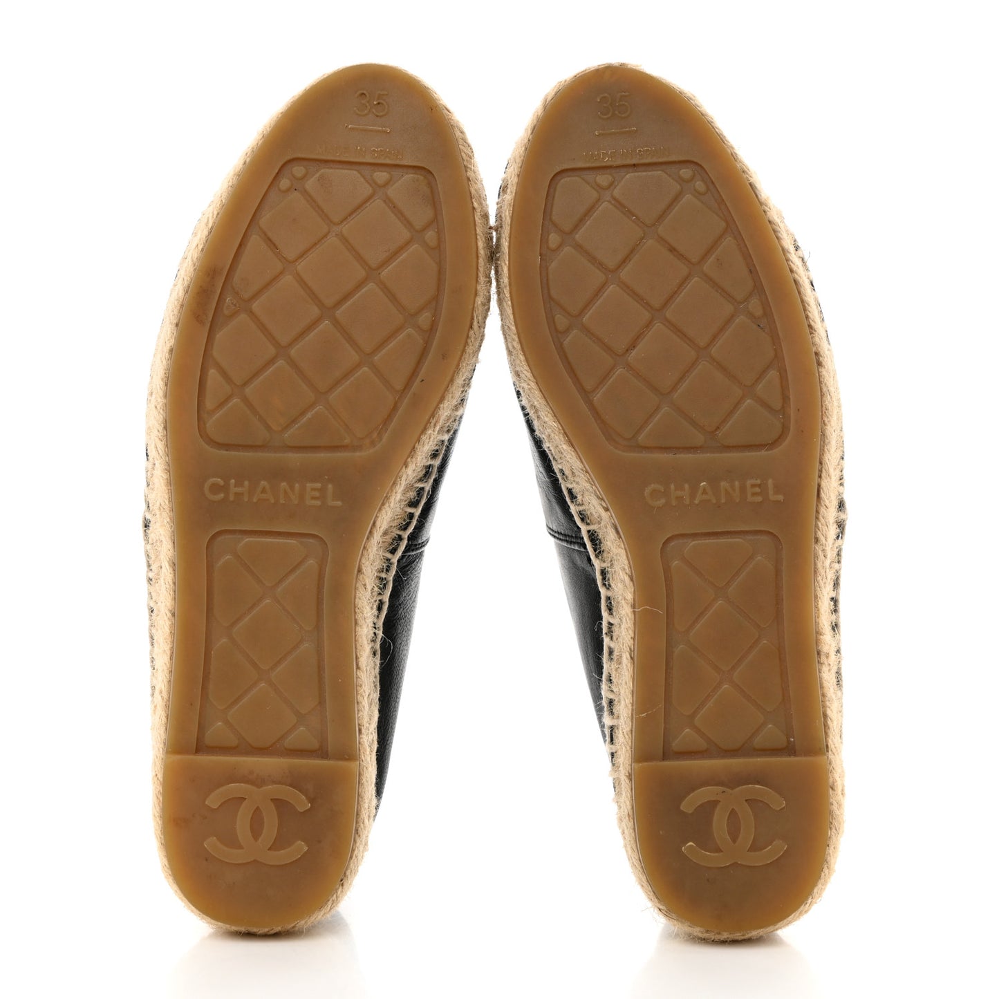 Lambskin CC Espadrilles 35 Black