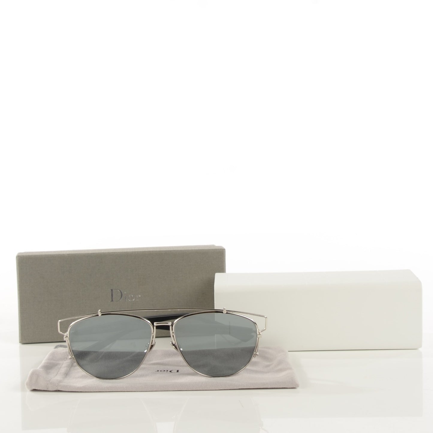Mirrored Technologic Sunglasses 84J0T Blue Silver