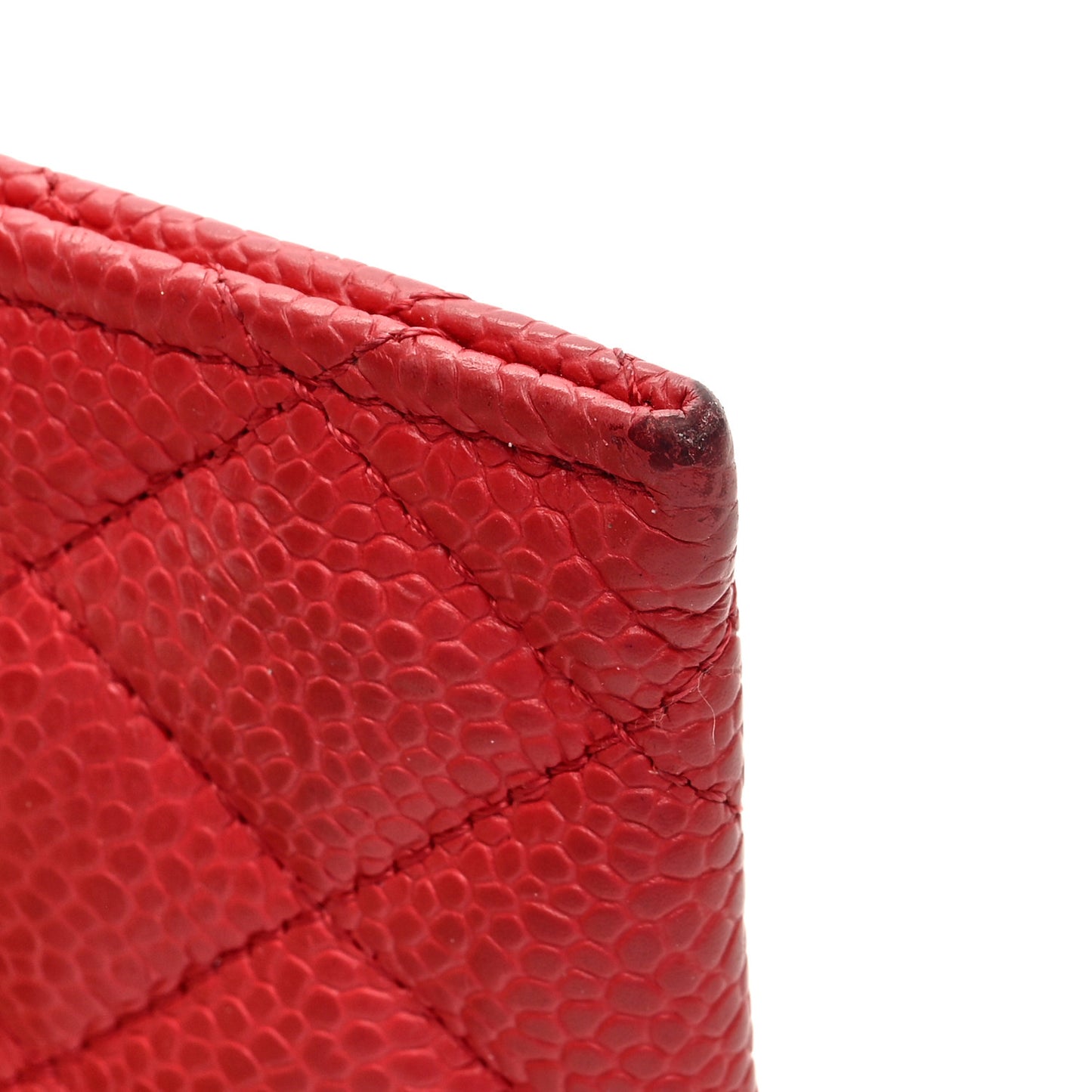 Caviar Quilted Boy Card Holder Red
