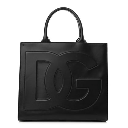 Dolce & Gabbana Calfskin Medium DG Daily Shopper Tote Black 1 of 12
