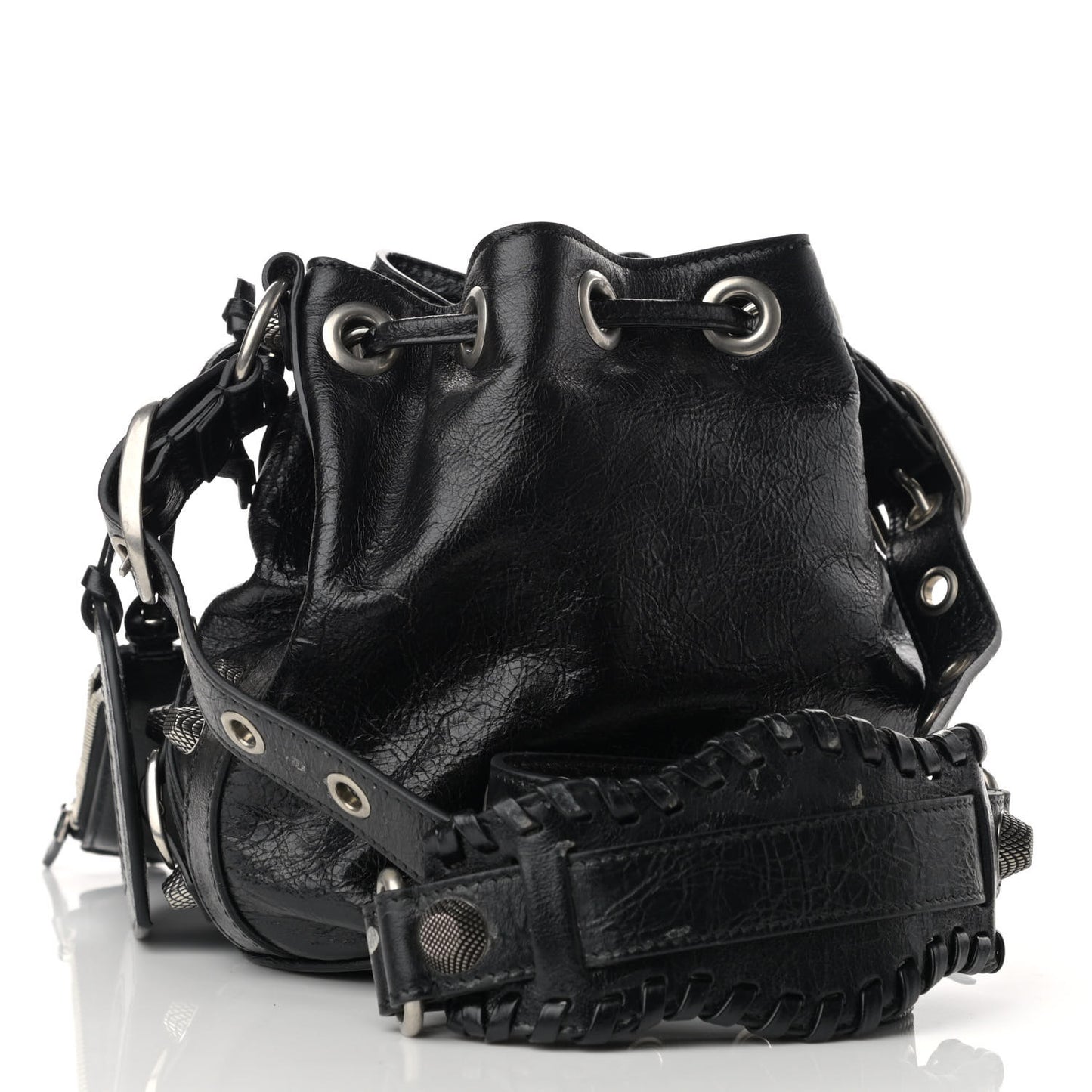 Agneau Arena Le Cagole Bucket Bag XS Black
