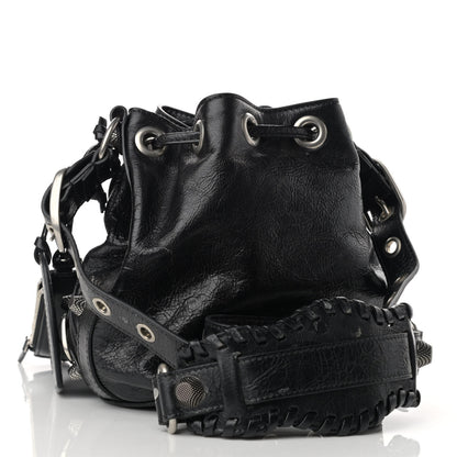 Balenciaga Agneau Arena Le Cagole Bucket Bag XS Black 3 of 10