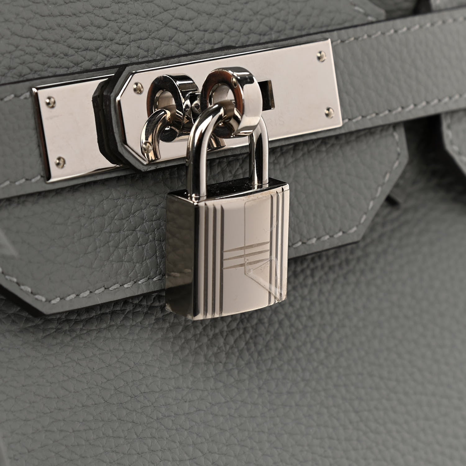 Hermes Togo Bi-Color Birkin 35 Gris Mouette Bleu Agate 11 of 12