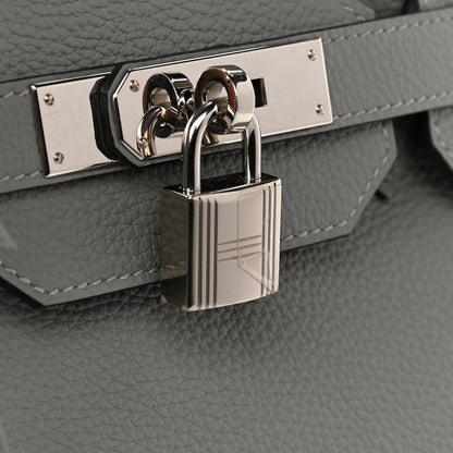 Hermes Togo Bi-Color Birkin 35 Gris Mouette Bleu Agate 11 of 12