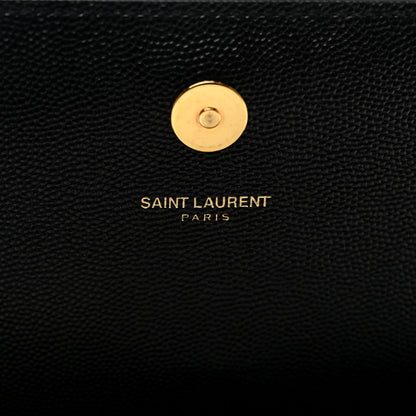 Saint Laurent Grain De Poudre Monogram Cassandre Clutch Black 7 of 9